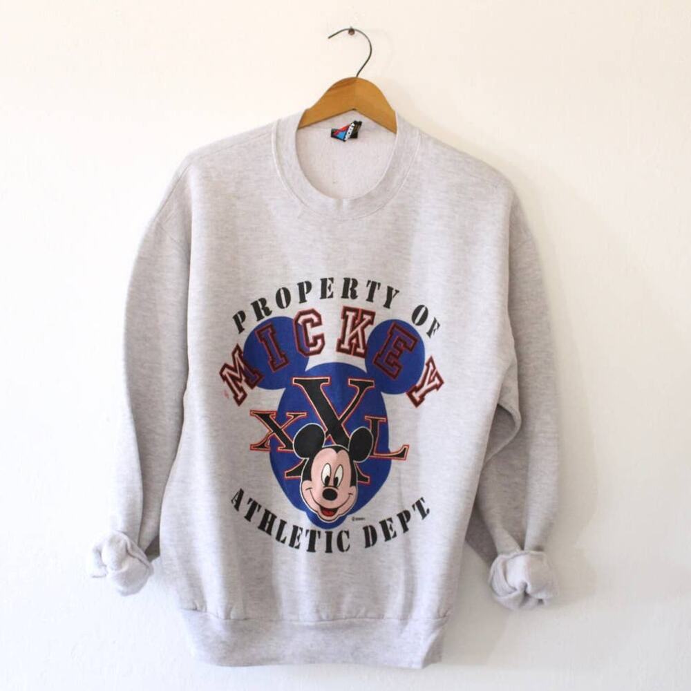 Vintage Walt Disney Mickey Mouse Athletic Department Sweatshirt Large